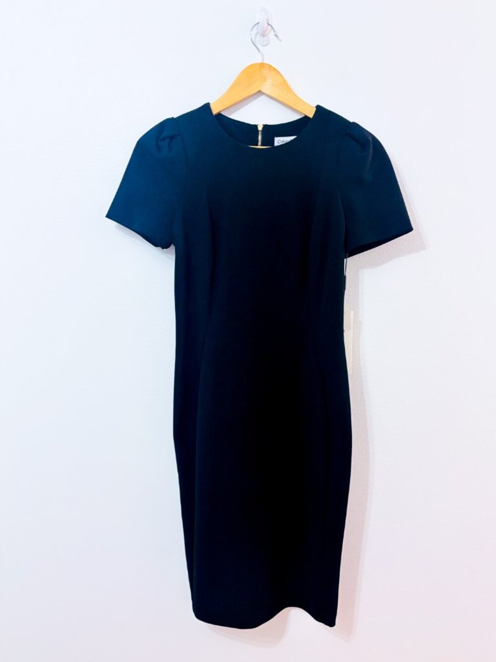 CALVIN KLEIN Black Sheath Dress | Classic Cocktail Office | Size 4‎